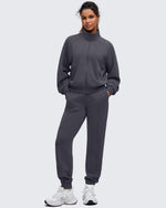G4Free - Smoofit Mock Neck Zip Up Pockets Jackets -GF25M528EA-S