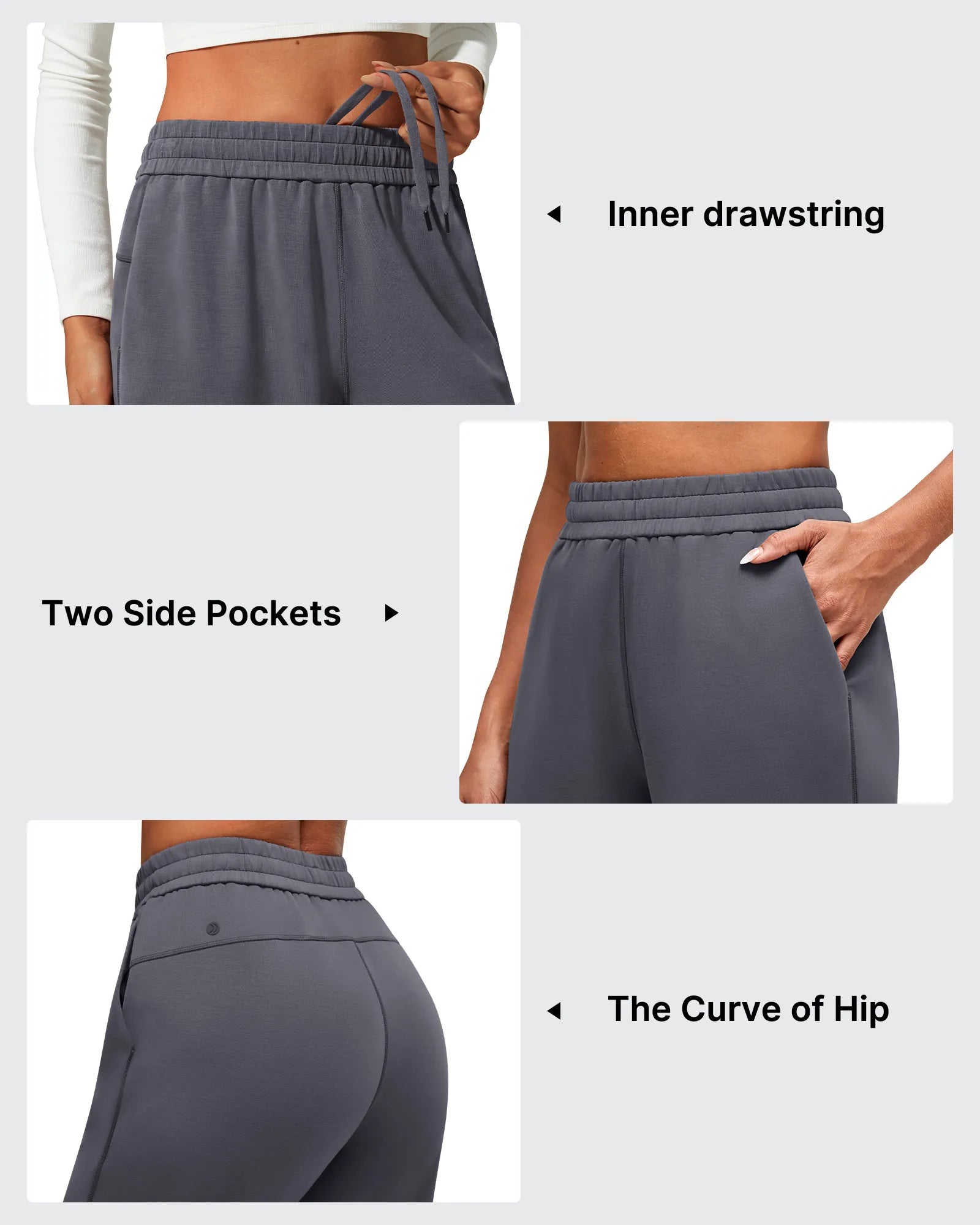 G4Free - Smoofit Modal Cinch Bottom Inner Drawstring Joggers -GF25D561AA-S-GF25D562AA-S-GF25D563AA-S-GF25D561AB-M-GF25D562AB-M