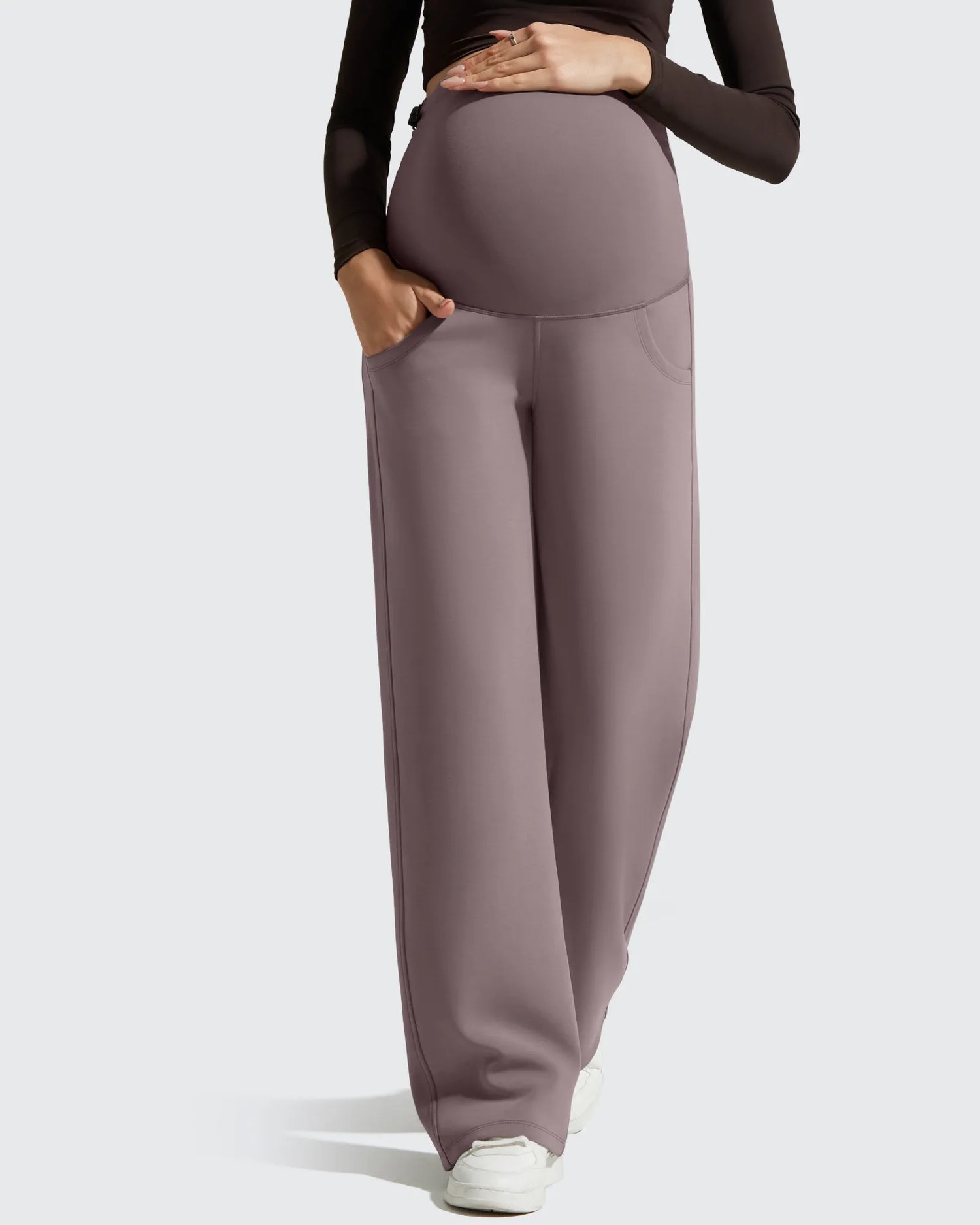 G4Free - Smoofit Modal Elastic Waist Pockets Maternity Pants -GF25JY647AA-S
