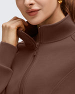 G4Free - Smoofit Modal Zip Up Mock Neck Pockets Sweatshirts -GF25M551AF-XS-GF25M551AA-S-GF25M551AB-M-GF25M551AC-L-GF25M551AD-XL