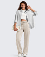 G4Free - Smoofit Side Slit Drawstring Loose Sweatpants -GF25J491AA-S-GF25J492AA-S-GF25J493AA-S-GF25J491AB-M-GF25J492AB-M