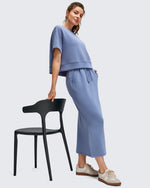 G4Free - Smoofit Side Slits Drawstring Long Skirts -GF25S465EA-S