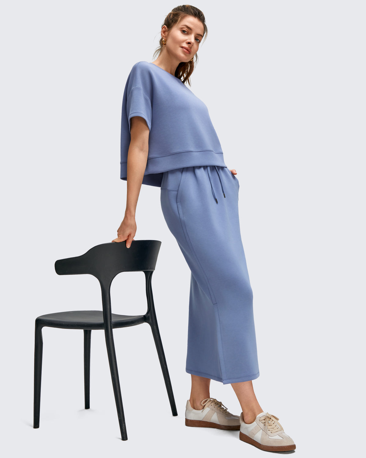 G4Free - Smoofit Side Slits Drawstring Long Skirts -GF25S465EA-S-GF25S465EB-M-GF25S465EC-L-GF25S465ED-XL-GF25S465EF-XS