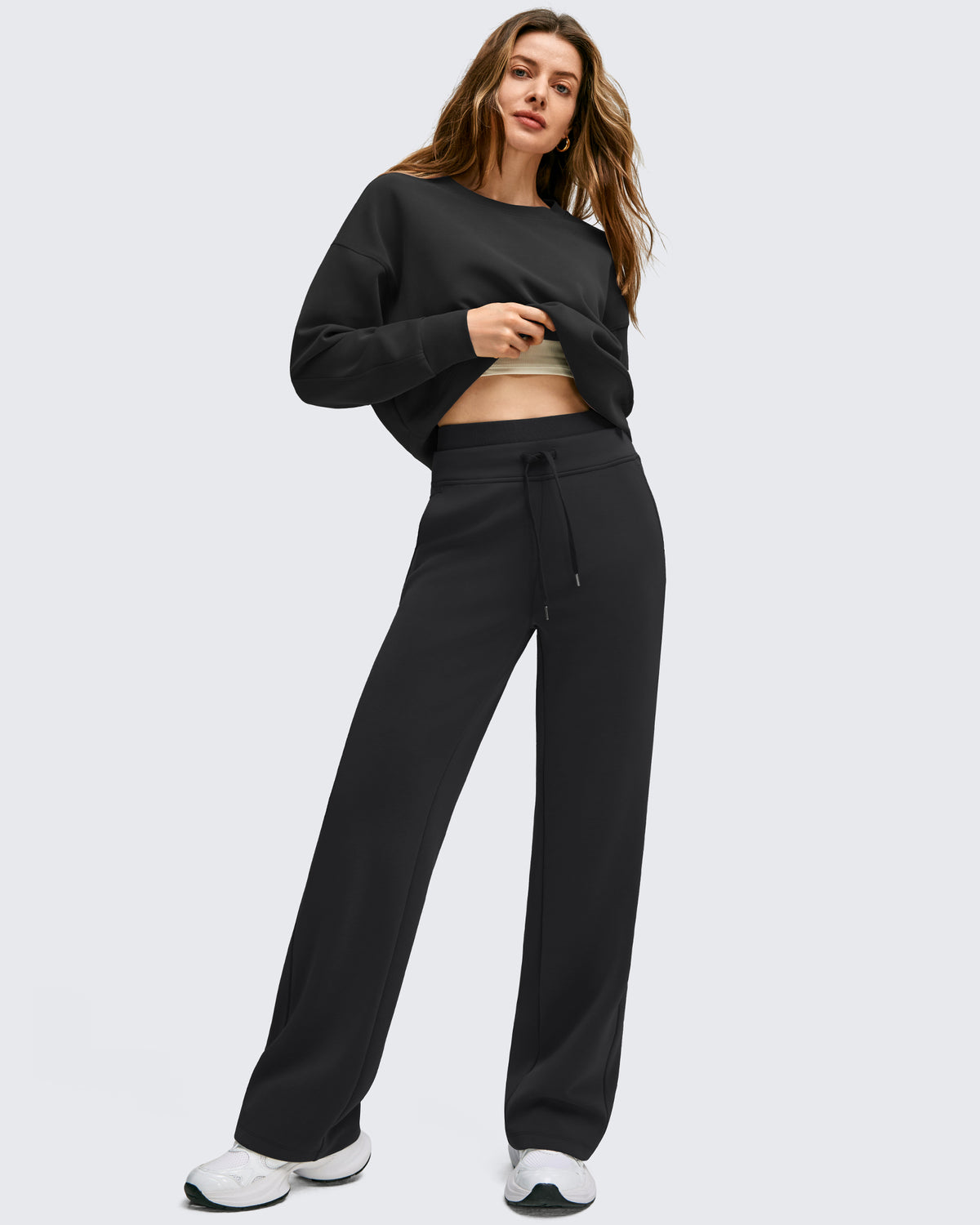 G4Free - Smoofit Wide Leg Drawstring Double Layer Waist Pants -GF25J590AA-S-GF25J591AA-S-GF25J592AA-S-GF25J590AB-M-GF25J591AB-M