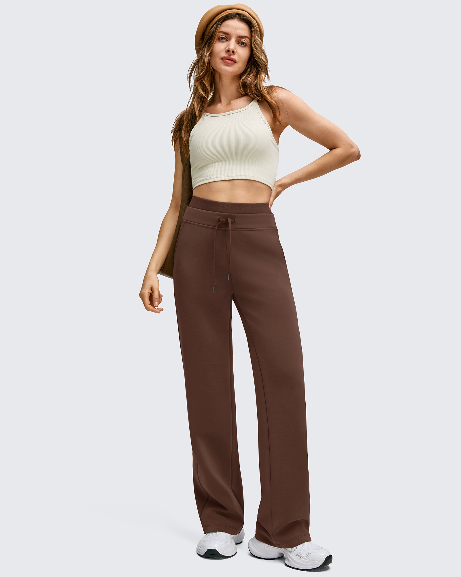 G4Free - Smoofit Wide Leg Drawstring Double Layer Waist Pants -GF25J590AA-S-GF25J591AA-S-GF25J592AA-S-GF25J590AB-M-GF25J591AB-M