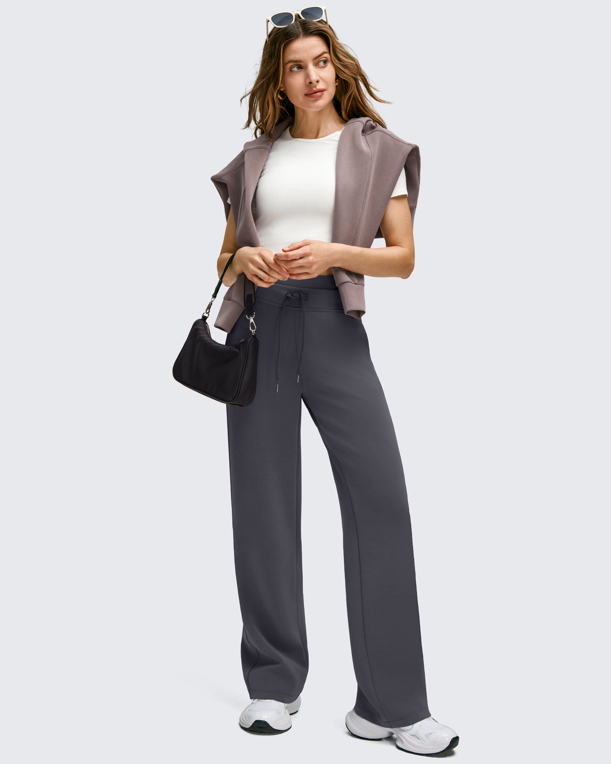 G4Free - Smoofit Wide Leg Drawstring Double Layer Waist Pants -GF25J590AA-S-GF25J591AA-S-GF25J592AA-S-GF25J590AB-M-GF25J591AB-M