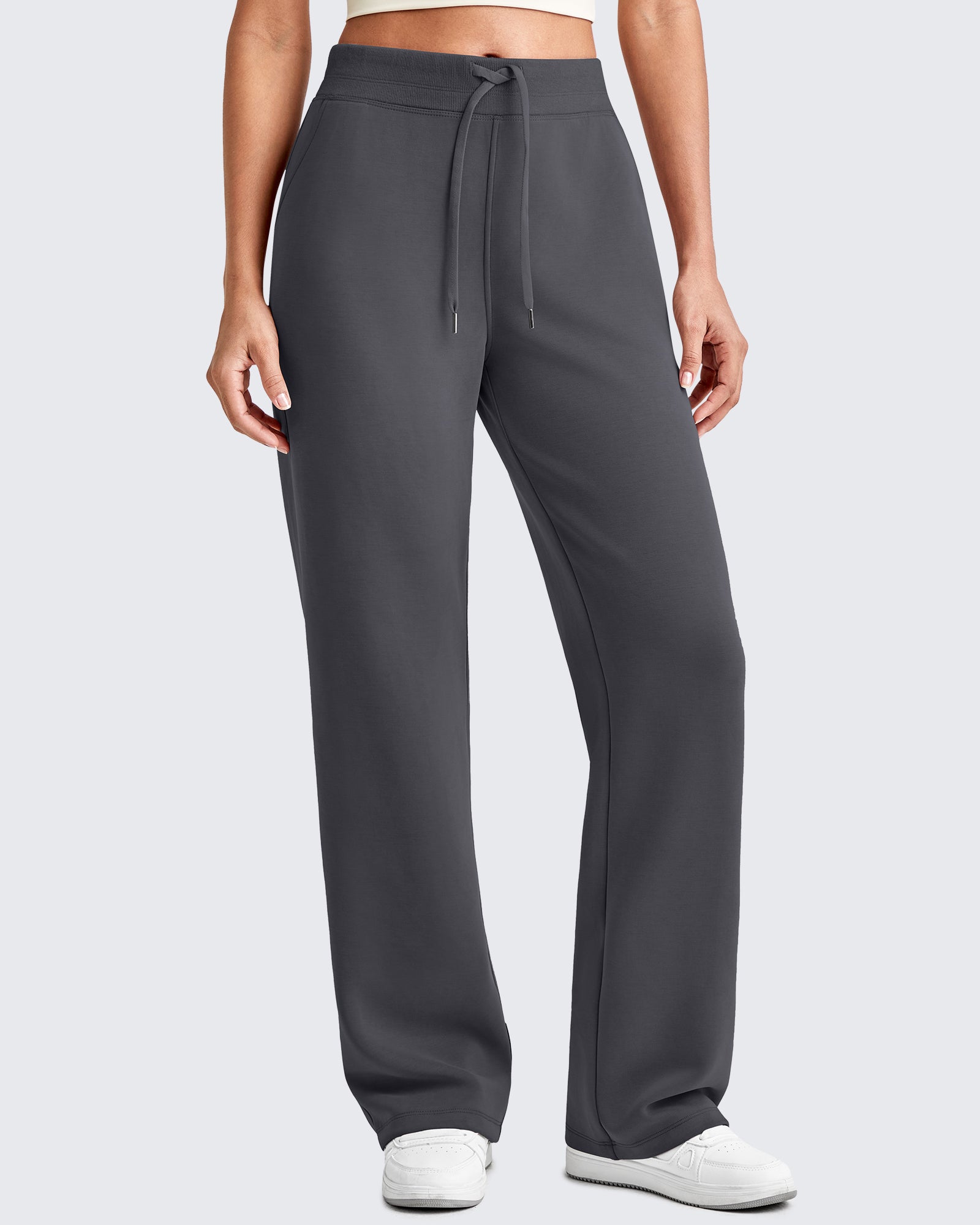 G4Free - Smoofit Wide Leg Elastic Drawstring Sweatpants -GF25J440CF-XS