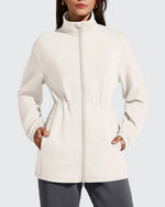 G4Free - Smoofit Zip Up Pockets Long Cinch Waist Jackets -GF25M738DA-S-GF25M738DB-M-GF25M738DC-L-GF25M738DD-XL-GF25M738DE-XXL