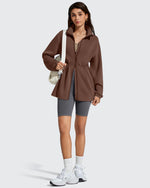 G4Free - Smoofit Zip Up Pockets Long Cinch Waist Jackets -GF25M738DA-S-GF25M738DB-M-GF25M738DC-L-GF25M738DD-XL-GF25M738DE-XXL