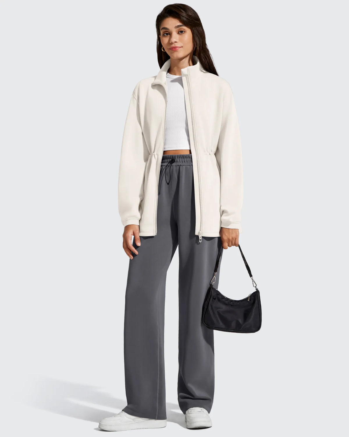 G4Free - Smoofit Zip Up Pockets Long Cinch Waist Jackets -GF25M738DA-S-GF25M738DB-M-GF25M738DC-L-GF25M738DD-XL-GF25M738DE-XXL