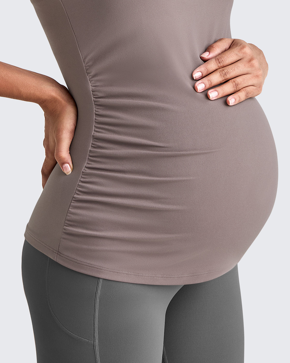 G4Free - Square Neck Ruched Pregnancy Workout Tanks -GF25LY415IA-S-GF25LY415IB-M-GF25LY415IC-L-GF25LY415ID-XL-GF25LY415IF-XS