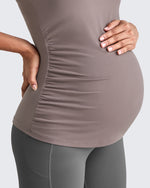 G4Free - Square Neck Ruched Pregnancy Workout Tanks -GF25LY415IA-S-GF25LY415IB-M-GF25LY415IC-L-GF25LY415ID-XL-GF25LY415IF-XS