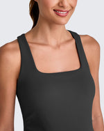 G4Free - Square Neck Ruched Pregnancy Workout Tanks -GF25LY415IA-S-GF25LY415IB-M-GF25LY415IC-L-GF25LY415ID-XL-GF25LY415IF-XS