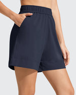 G4Free - Strowen Elastic Waist Wide Leg A Line Shorts 4'' -GF26E818A001F-XS