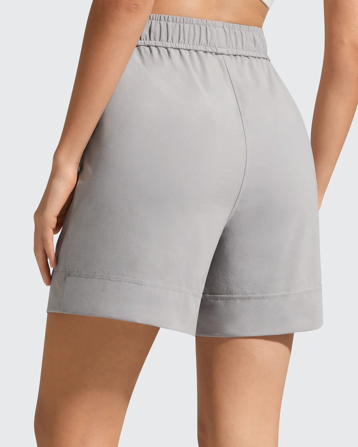 G4Free - Strowen Elastic Waist Wide Leg A Line Shorts 4'' -GF26E818A001F-XS-GF26E818A001A-S-GF26E818A001B-M-GF26E818A001C-L-GF26E818A001D-XL