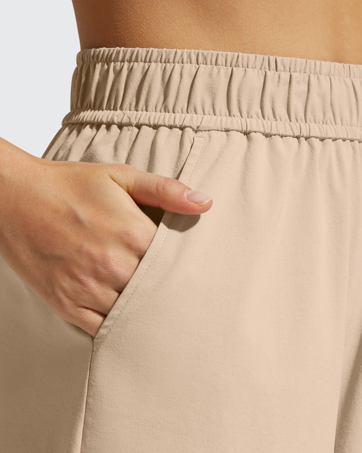 G4Free - Strowen Elastic Waist Wide Leg A Line Shorts 4'' -GF26E818A001F-XS-GF26E818A001A-S-GF26E818A001B-M-GF26E818A001C-L-GF26E818A001D-XL