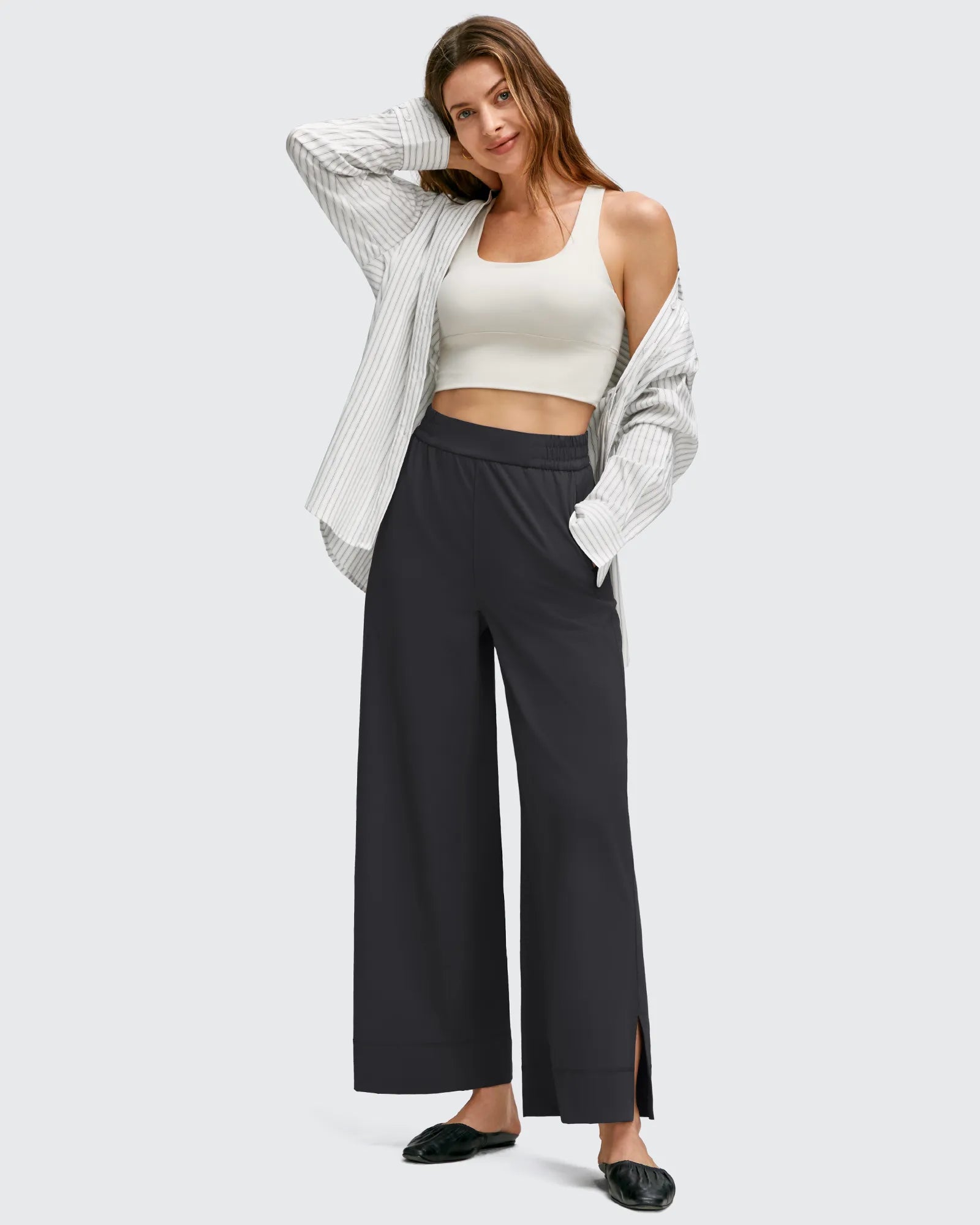 G4Free - Strowen Lightweight Ankle Splits Wide Leg Ankle Pants -GF25J608AA-S-GF25J609AA-S-GF25J610AA-S-GF25J608AB-M-GF25J609AA-S