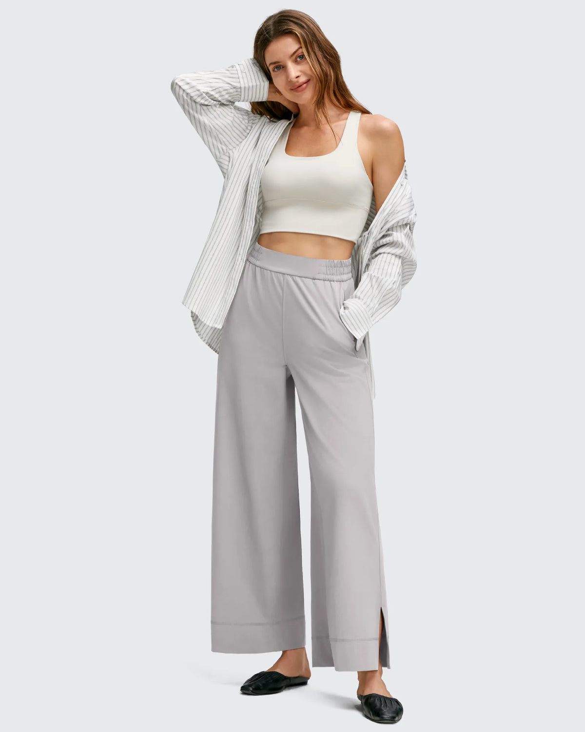 G4Free - Strowen Lightweight Ankle Splits Wide Leg Ankle Pants -GF25J608AA-S-GF25J609AA-S-GF25J610AA-S-GF25J608AB-M-GF25J609AA-S