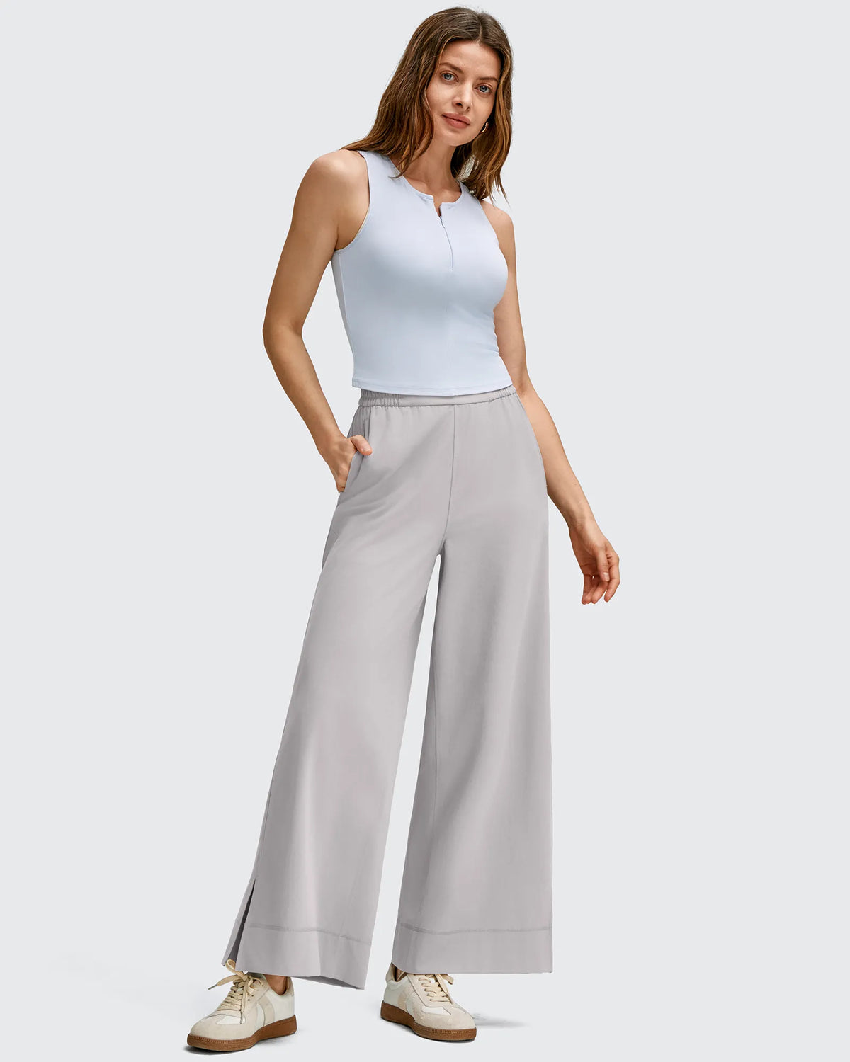 G4Free - Strowen Lightweight Ankle Splits Wide Leg Ankle Pants -GF25J608AA-S-GF25J609AA-S-GF25J610AA-S-GF25J608AB-M-GF25J609AA-S
