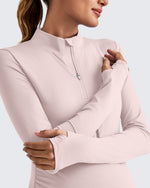 G4Free - UPF 50+ Half Zip Sun Maternity Shirts -GF25BY464BF-XS-GF25BY464BA-S-GF25BY464BB-M-GF25BY464BC-L-GF25BY464BD-XL