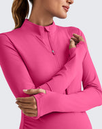 G4Free - UPF 50+ Half Zip Sun Maternity Shirts -GF25BY464BF-XS-GF25BY464BA-S-GF25BY464BB-M-GF25BY464BC-L-GF25BY464BD-XL