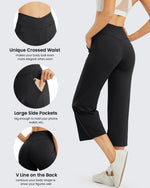 G4Free - Wide Leg High-Waisted Capri Work Pants 20'' -GF24J256AA-S-GF24J256AB-M-GF24J256AC-L-GF24J256AD-XL-GF24J256AE-XXL