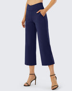 G4Free - Wide Leg High-Waisted Capri Work Pants 20'' -GF24J256CA-S