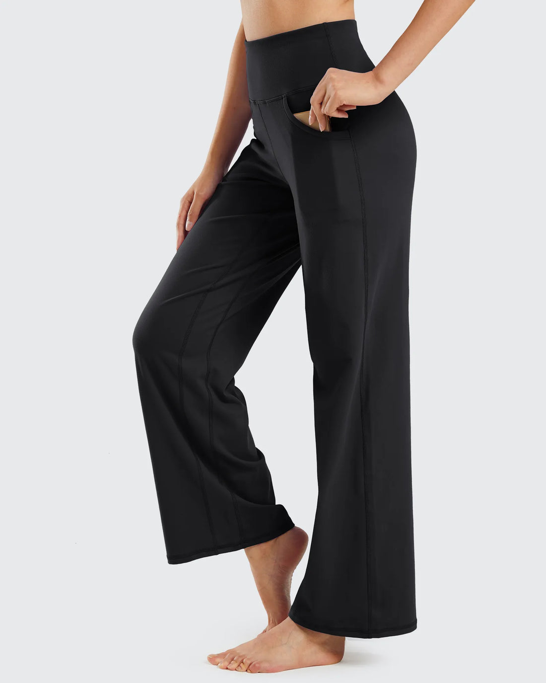 G4Free - Wide Leg Pants Woman Yoga Pants with Pockets Petite -PM23D151AA-S