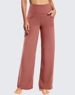 G4Free - Wide Leg Pants Woman Yoga Pants with Pockets Petite -PM23D151AA-S-PM23D151AB-M-PM23D151AC-L-PM23D151AD-XL-PM23D151AE-XXL