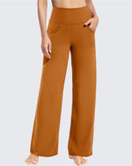 G4Free - Wide Leg Pants Woman Yoga Pants with Pockets Petite -PM23D151JA-S