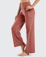 G4Free - Wide Leg Pants Woman Yoga Pants with Pockets Regular -PM20D06AG-XS