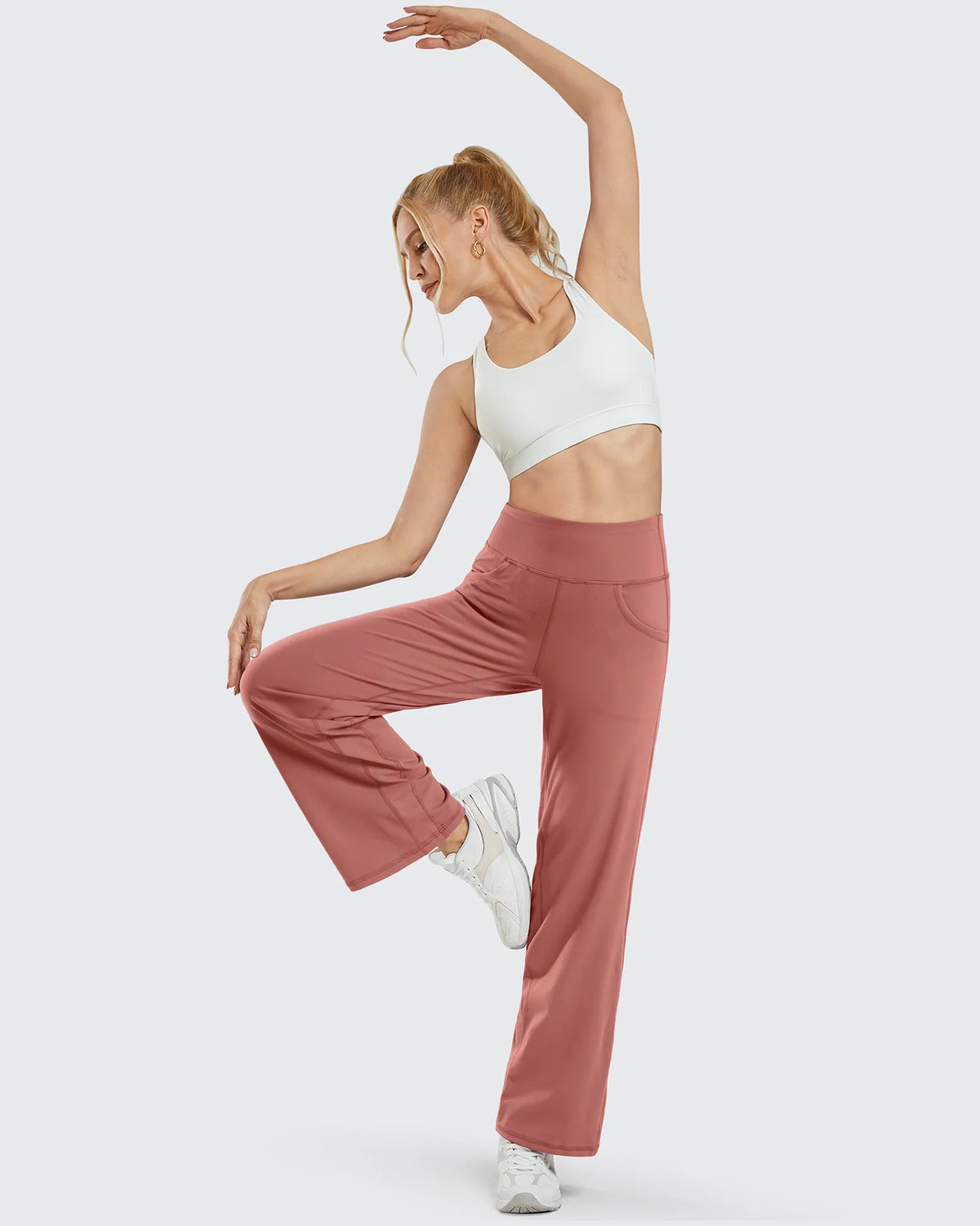 G4Free - Wide Leg Pants Woman Yoga Pants with Pockets Regular -PM20D06AG-XS