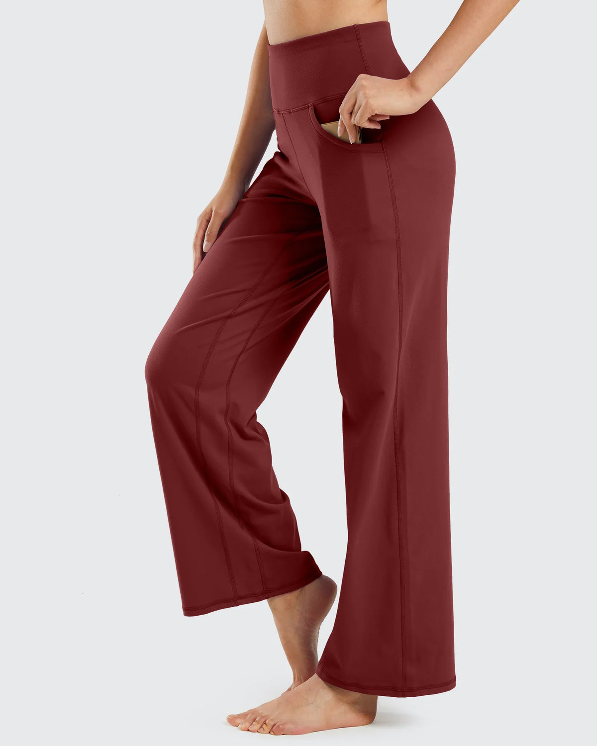 G4Free - Wide Leg Pants Woman Yoga Pants with Pockets Regular -PM20D06AG-XS