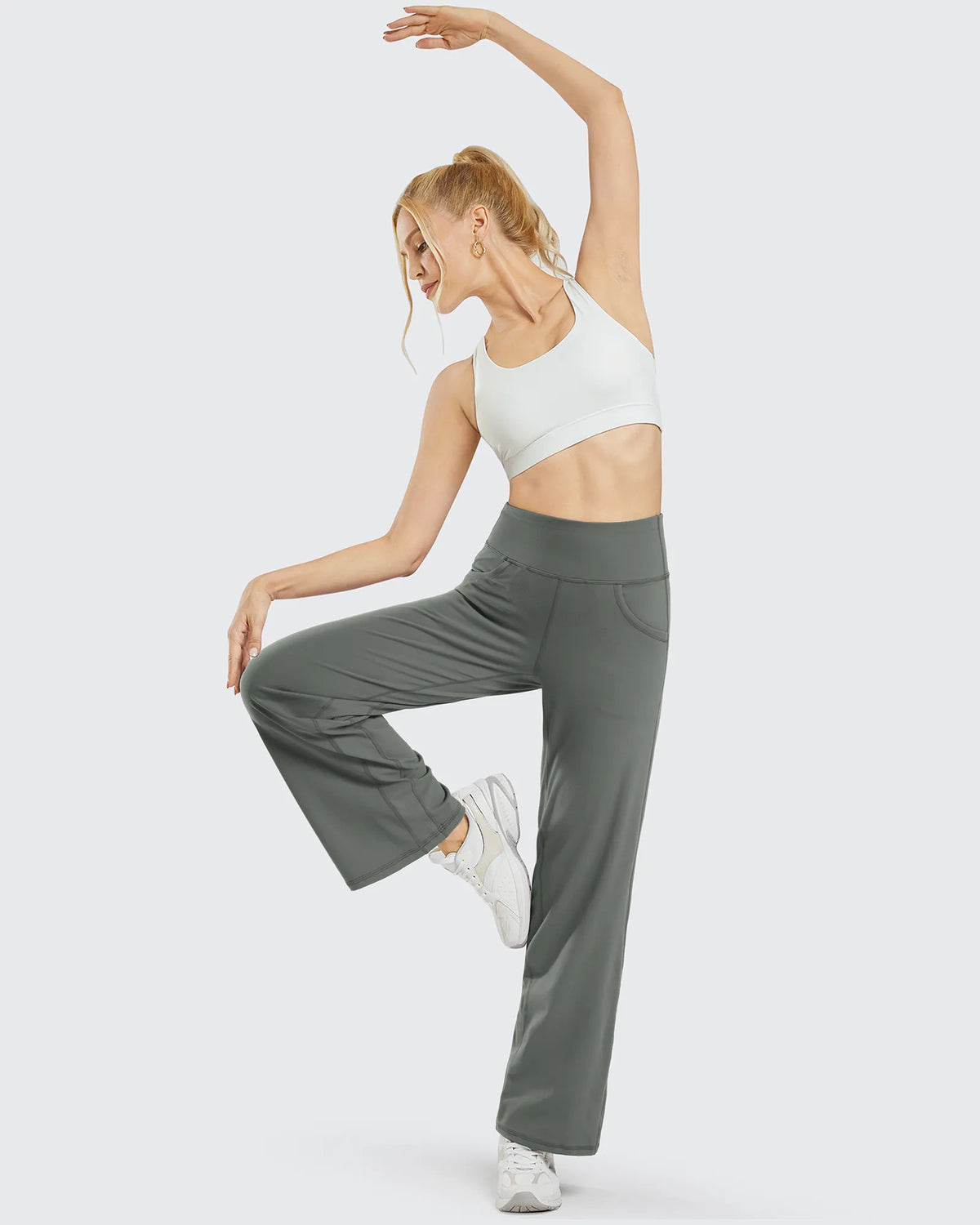 G4Free - Wide Leg Pants Woman Yoga Pants with Pockets Tall -PM23D152AA-S