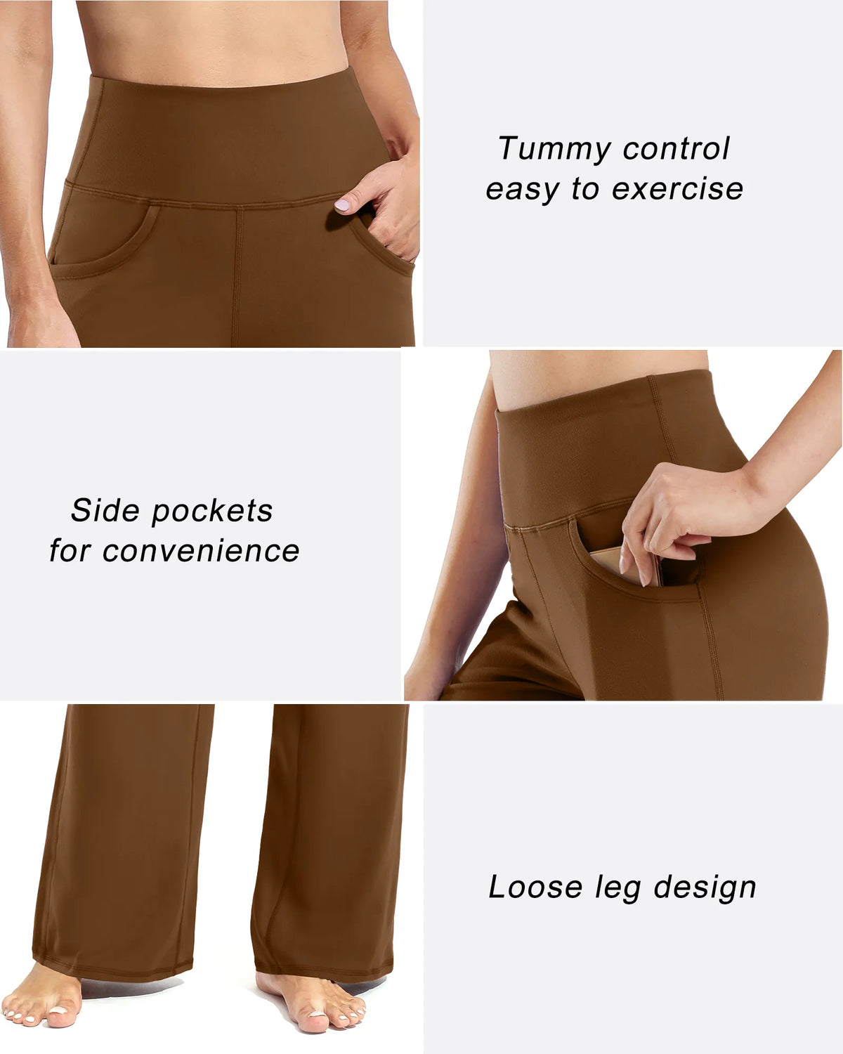 G4Free - Wide Leg Pants Woman Yoga Pants with Pockets Tall -PM23D152AA-S-PM23D152AB-M-PM23D152AC-L-PM23D152AD-XL-PM23D152AE-XXL