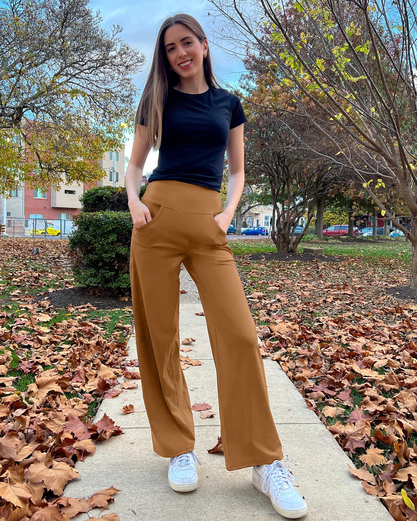 G4Free - Wide Leg Pants Woman Yoga Pants with Pockets Tall -PM23D152AA-S-PM23D152AB-M-PM23D152AC-L-PM23D152AD-XL-PM23D152AE-XXL