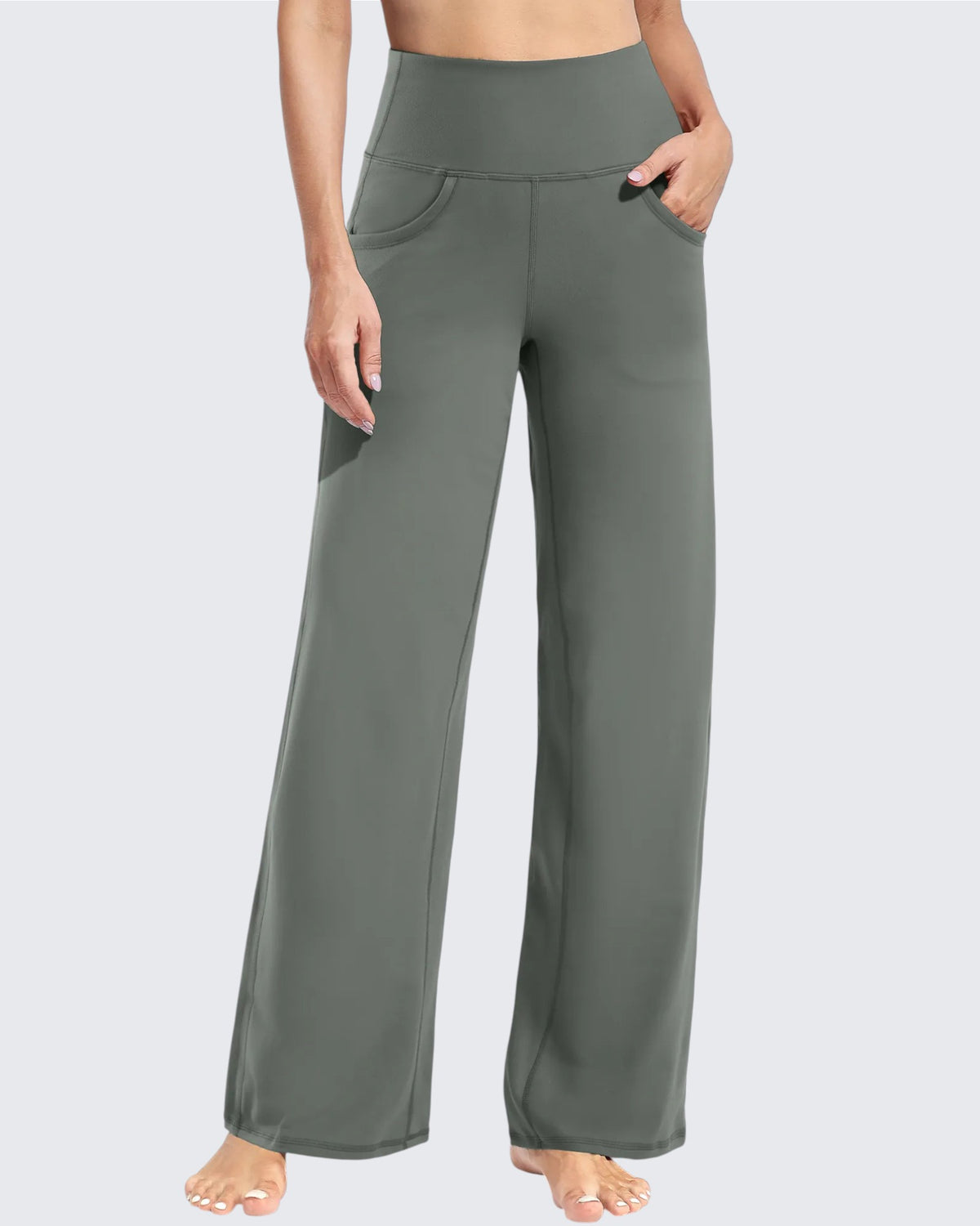 G4Free - Wide Leg Pants Woman Yoga Pants with Pockets Tall -PM23D152SA-S