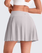 G4Free - Wrapped  Front Pleated Tennis A Line Skirts -GF25H410CA-S-GF25H410CB-M-GF25H410CC-L-GF25H410CD-XL-GF25H410CE-XXL