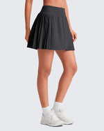 G4Free - Wrapped  Front Pleated Tennis A Line Skirts -GF25H410CA-S-GF25H410CB-M-GF25H410CC-L-GF25H410CD-XL-GF25H410CE-XXL