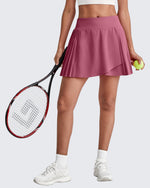 G4Free - Wrapped  Front Pleated Tennis A Line Skirts -GF25H410CA-S-GF25H410CB-M-GF25H410CC-L-GF25H410CD-XL-GF25H410CE-XXL