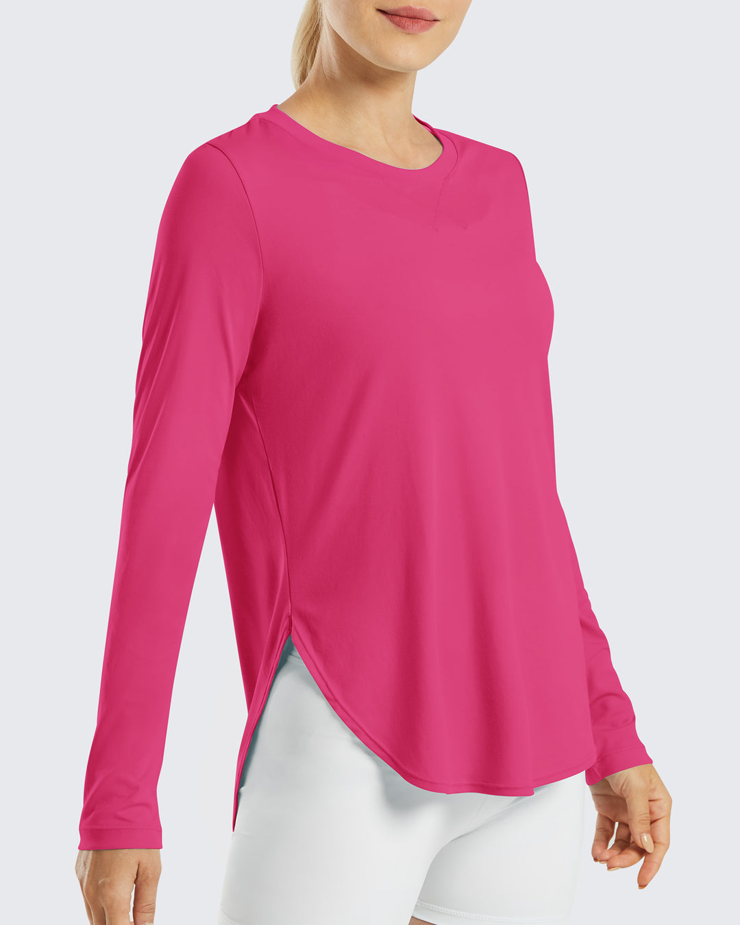 G4Free Activewear Scoop Neck UV Sun Workout Long Sleeve 
