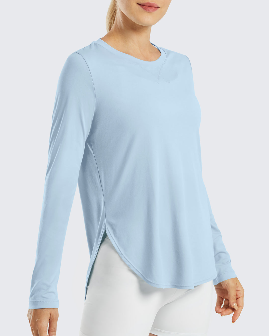 G4Free Activewear Scoop Neck UV Sun Workout Long Sleeve 