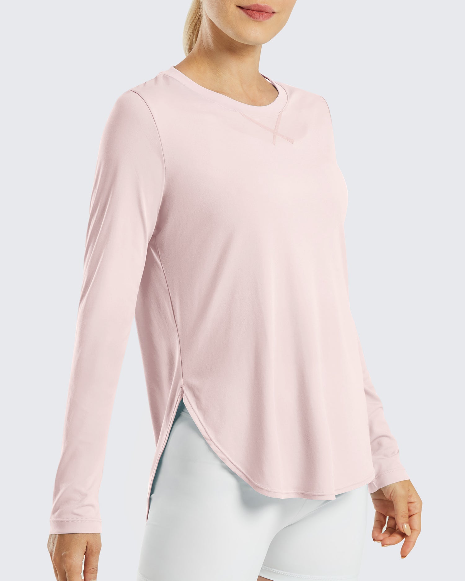 G4Free Activewear Scoop Neck UV Sun Workout Long Sleeve Tops 