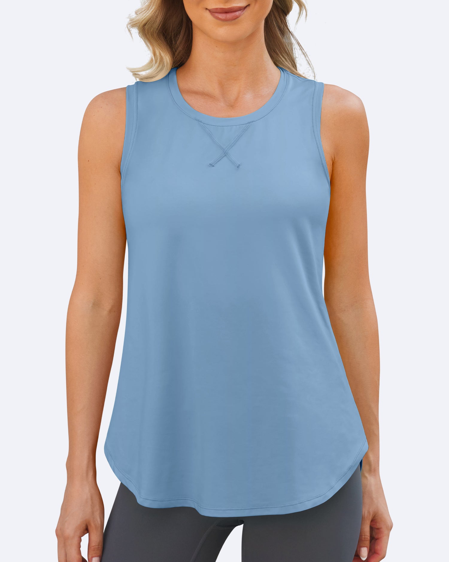 G4Free Activewear Quick Dry Scoop Neck Sleeveless Tops 