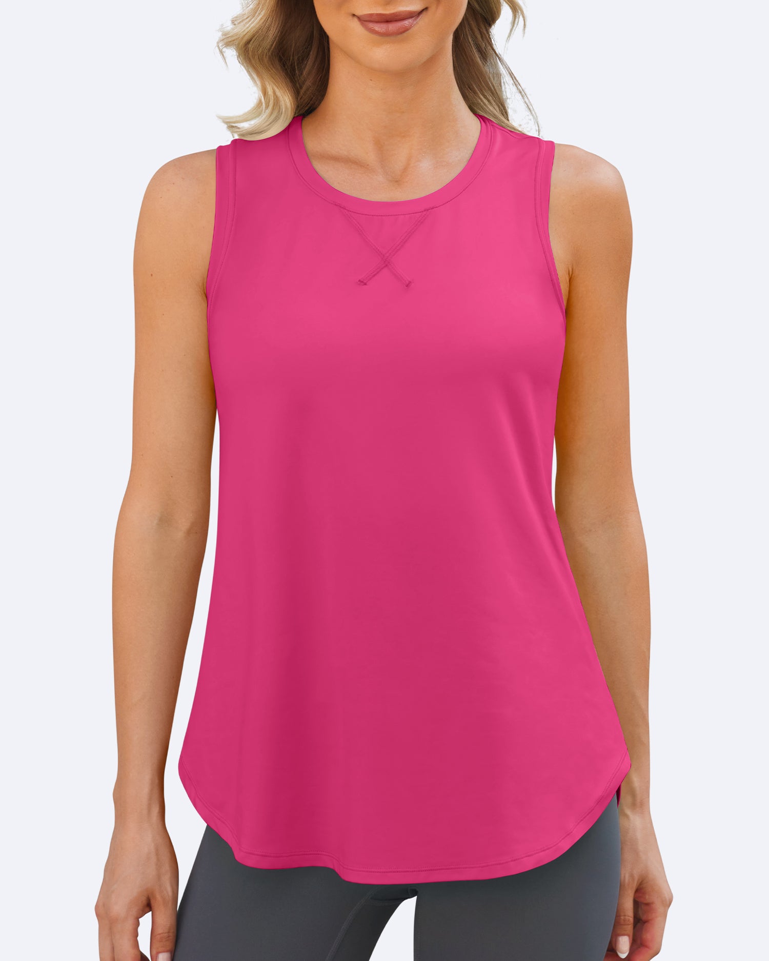 G4Free Activewear Quick Dry Scoop Neck Sleeveless Tops 