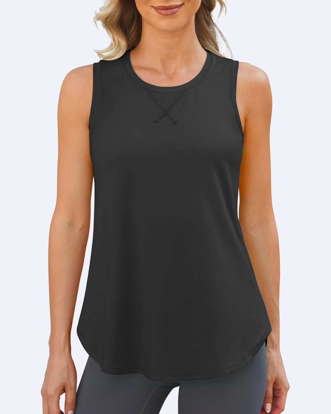 G4Free Activewear Quick Dry Scoop Neck Sleeveless Tops 