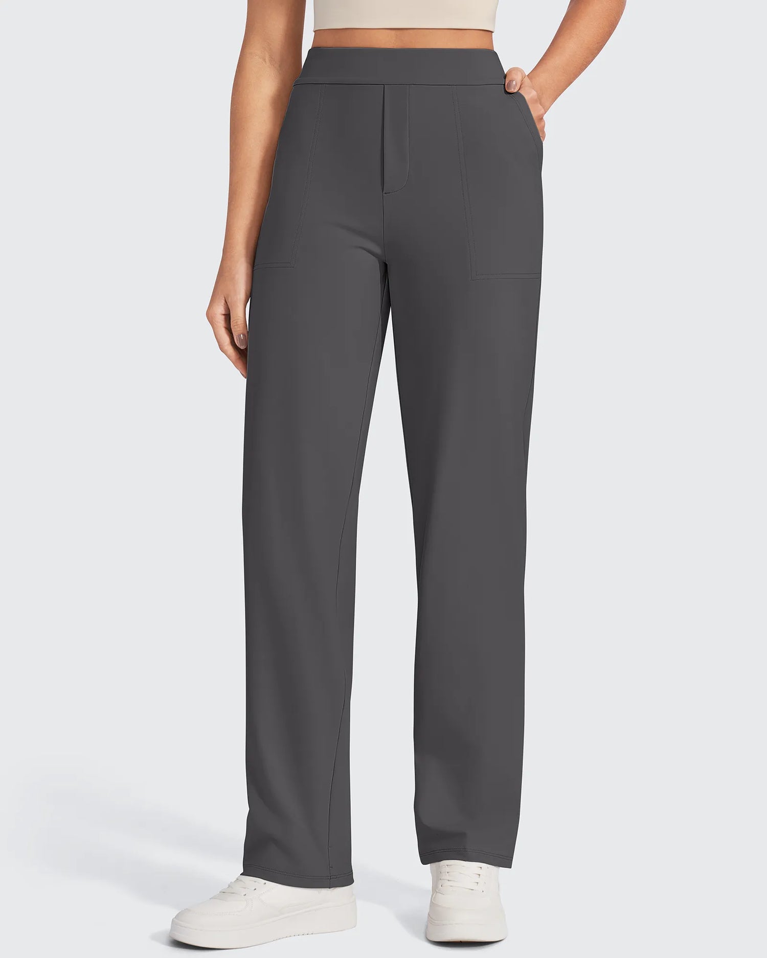 ShiftReady High-Waist Straight Dress Pants Petite