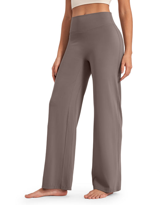 BareFeel Straight Leg High Waisted Back Pocket Work Pants