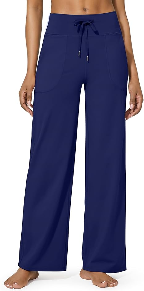 Wide Leg Pants: High Waist Sweatpants with Pockets