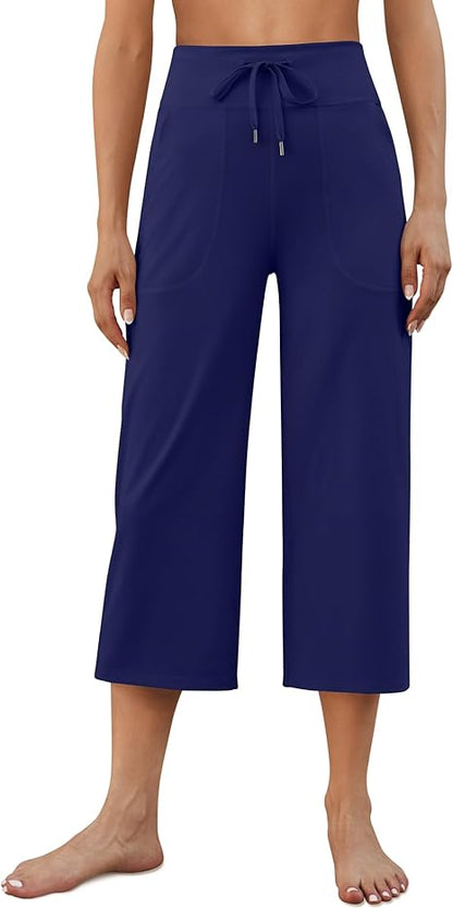 Wide Leg Capris Yoga Pants